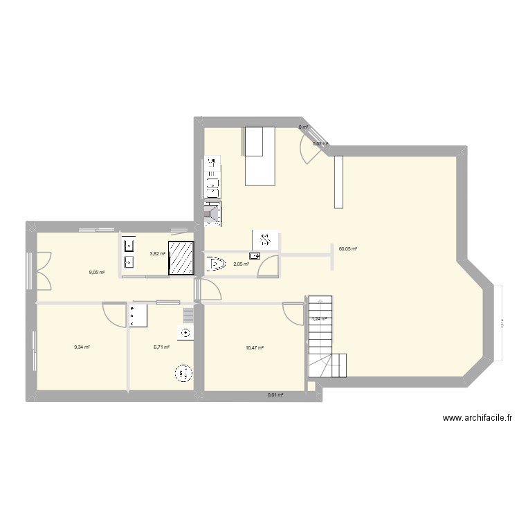 maison 2. Plan de 12 pièces et 103 m2
