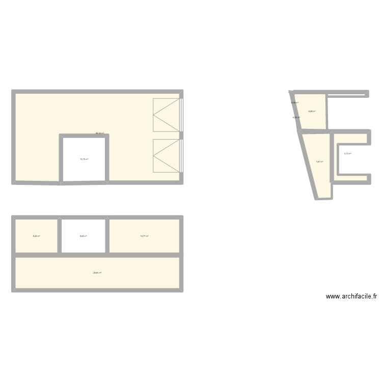 1 PANT. Plan de 11 pièces et 158 m2