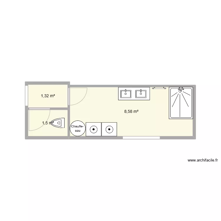 salle de bain T4. Plan de salle de bain T4. Plan de