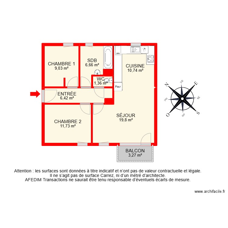 BI 26446. Plan de 11 pièces et 82 m2