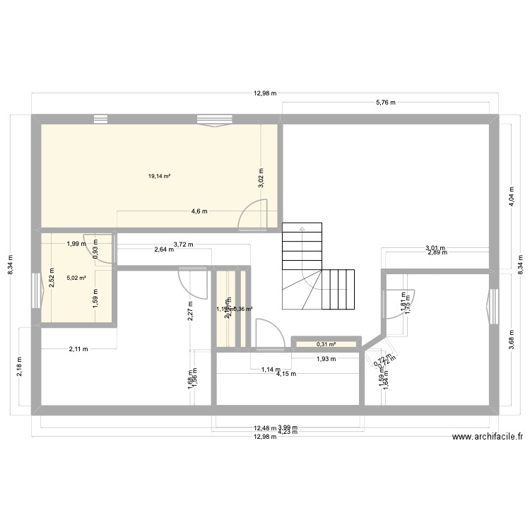 étage_1. Plan de 5 pièces et 26 m2