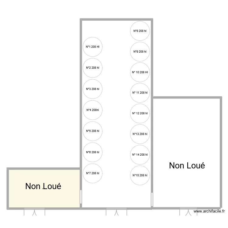 Chai Descorps Location. Plan de 1 et 57 m² Chai Descorps Location. Plan de 1 et 57 m²