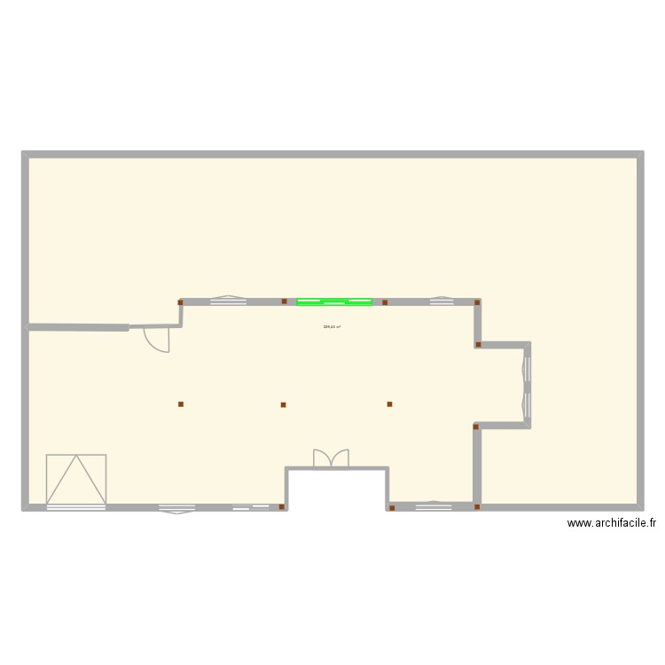 hajeb terrian brute. Plan de 1 pièce et 329 m2
