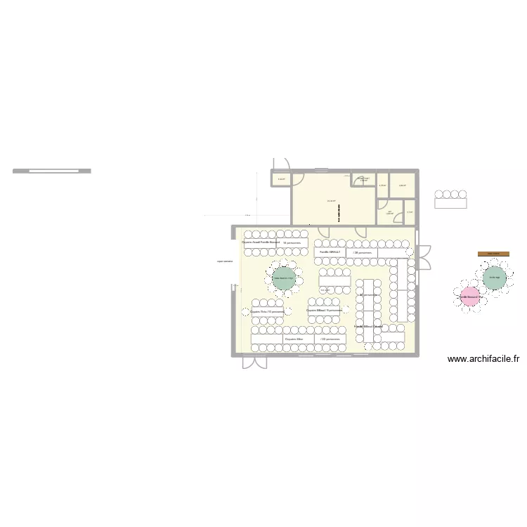 PROPO 4 SALLE DOMAINE QUATRE PLUMES. Plan de 8  et 169 m²