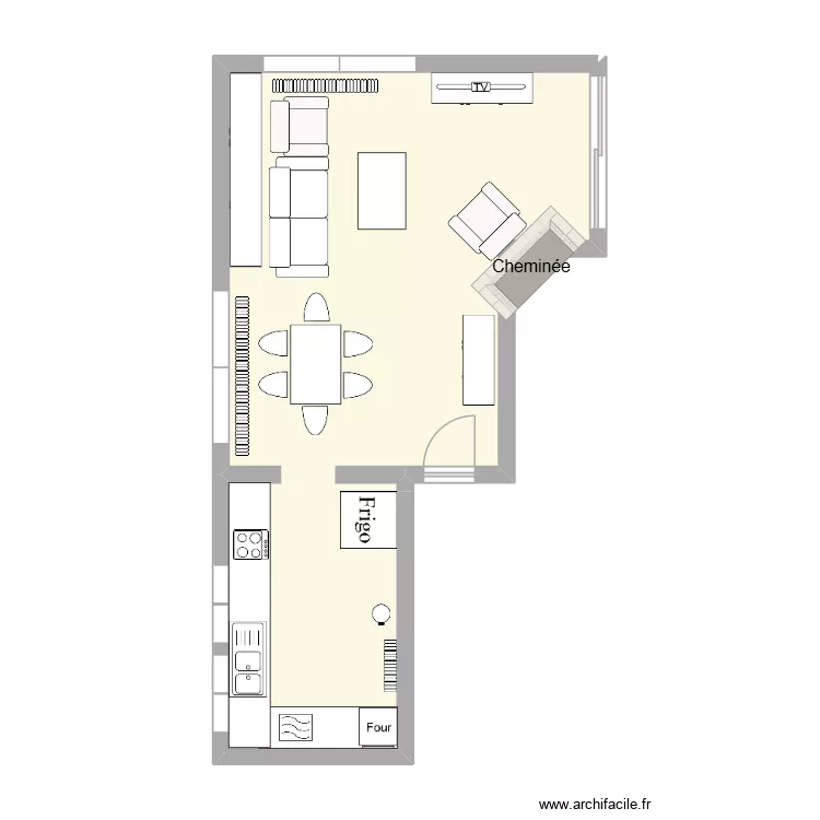 cuisine + séjour 2. Plan de 9 et 100 m² cuisine + séjour 2. Plan de 9 et 100 m²