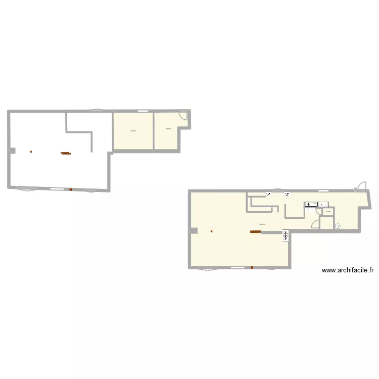 au mesure. Plan de 4 pièces et 160 m²