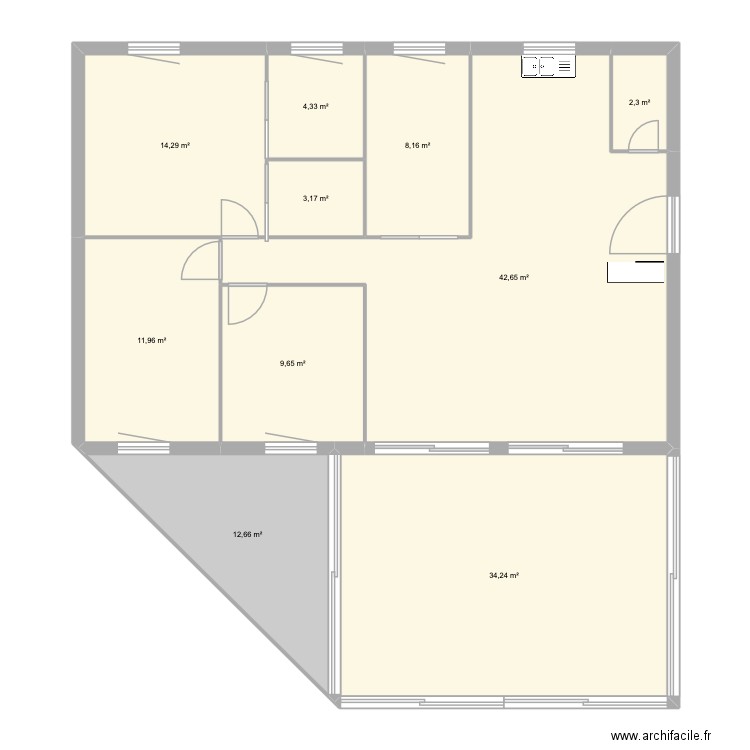 renovation victor hugo. Plan de 10 pièces et 143 m2