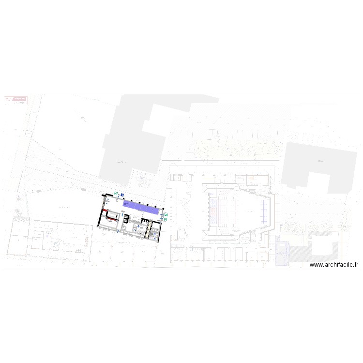Hall Département magie. Plan de 2 pièces et 17 m2