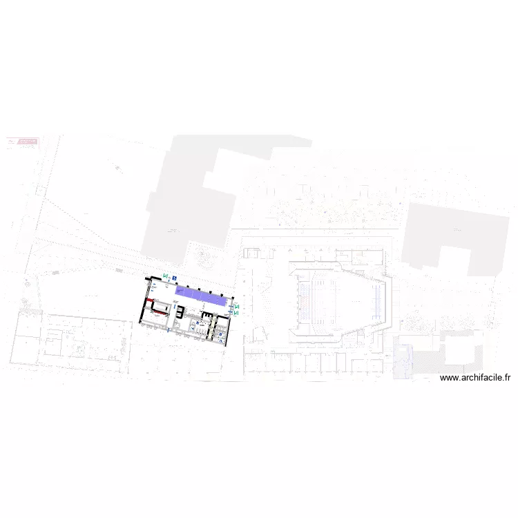 Hall D&eacute;partement magie. Plan de 