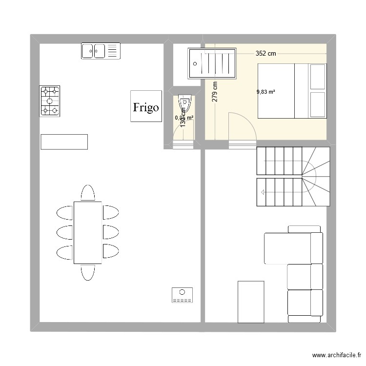 combles entières. Plan de 0 pièce et 0 m2