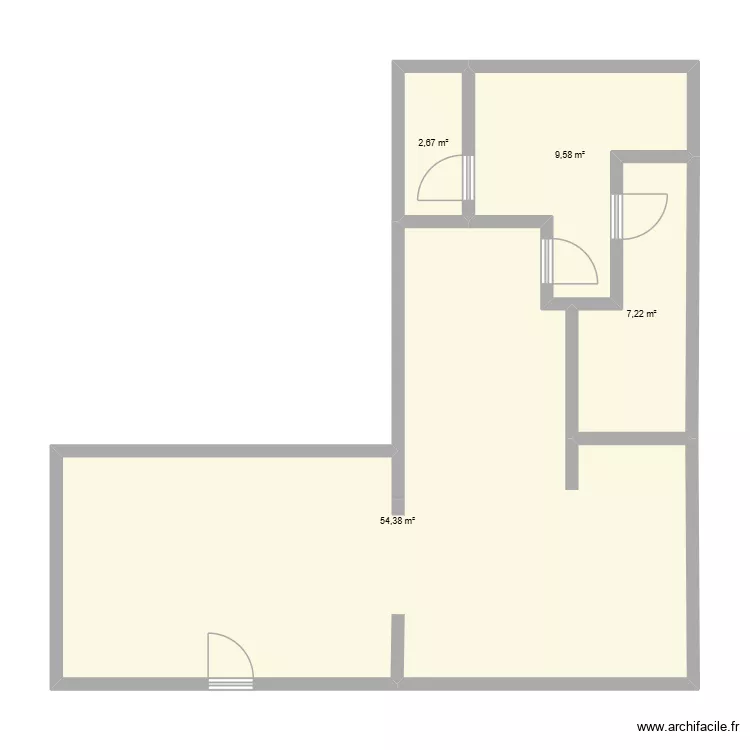 DURAND. Plan de 4  et 74 m²