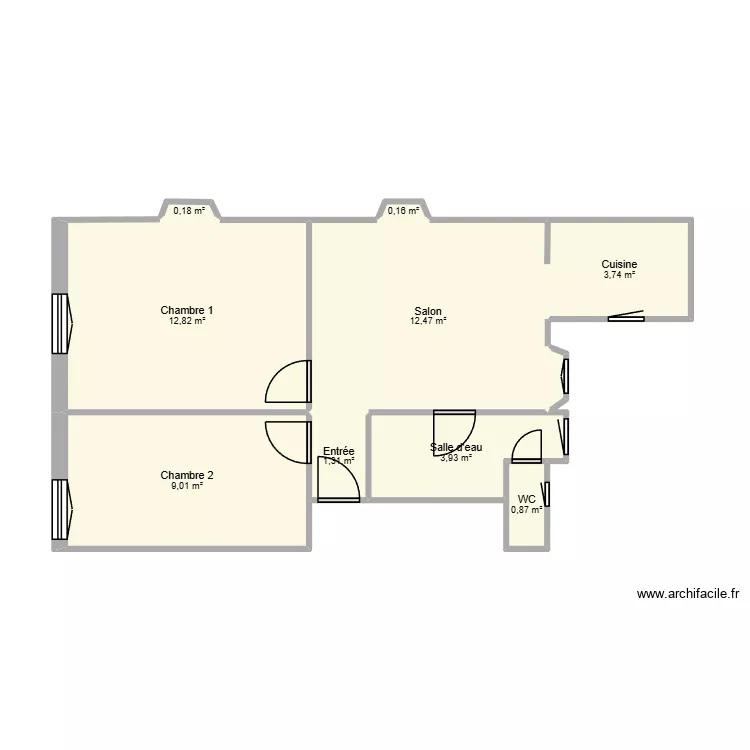 DE MUN. Plan de 10  et 45 m²