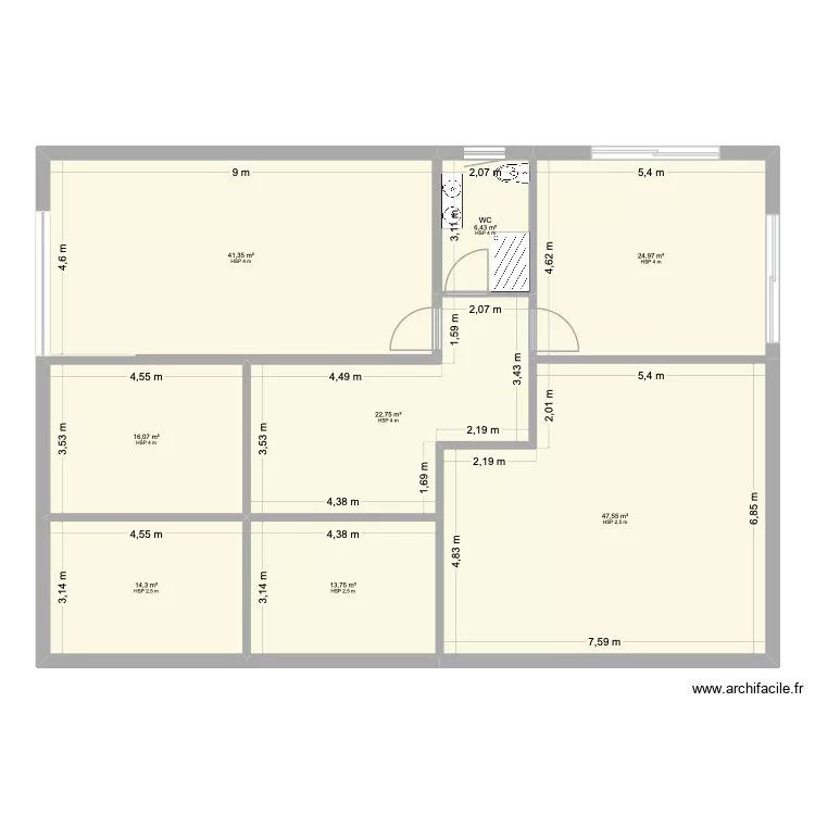 MAISON LIBAN. Plan de 8  et 187 m²