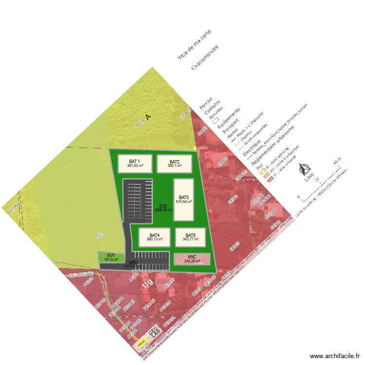 BOULAKI. Plan de 9  et 9190 m²