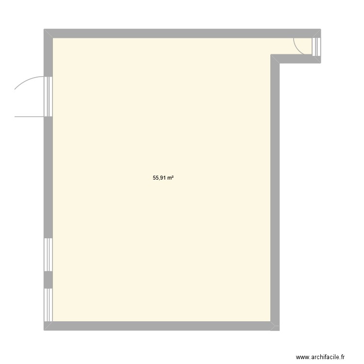 SHEMS MIMO. Plan de 1 pièce et 56 m2