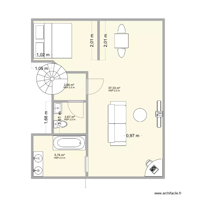 N+2 g&icirc;te b&acirc;t 3. Plan de 