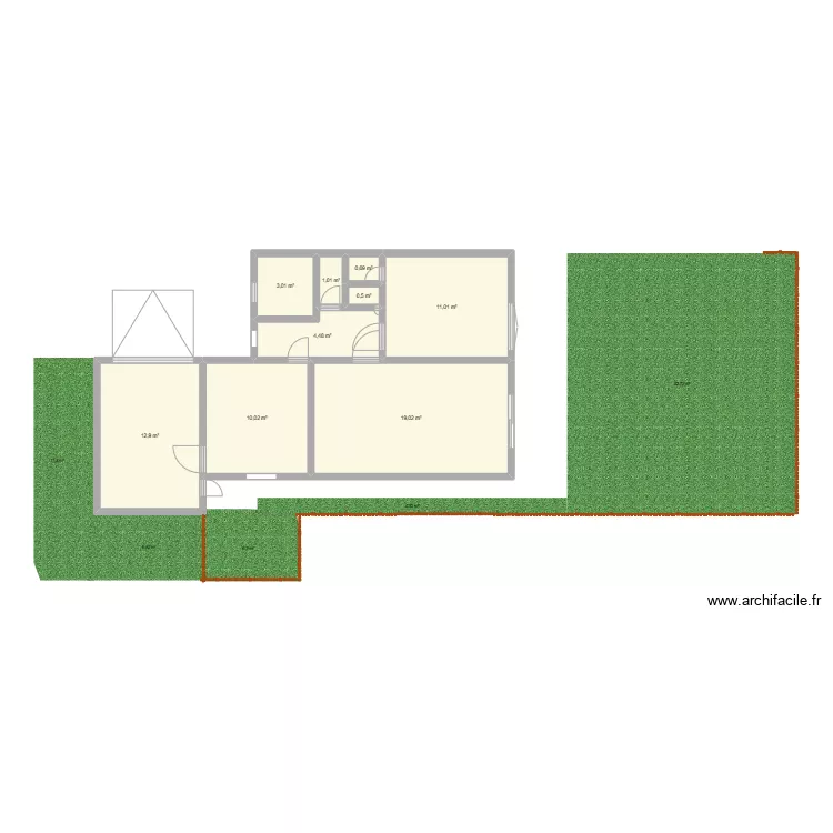 maison actuelle. Plan de 