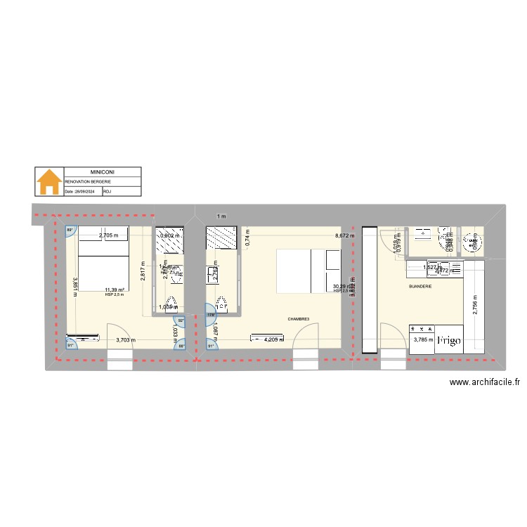 RDJ. Plan de 0 pièce et 0 m2
