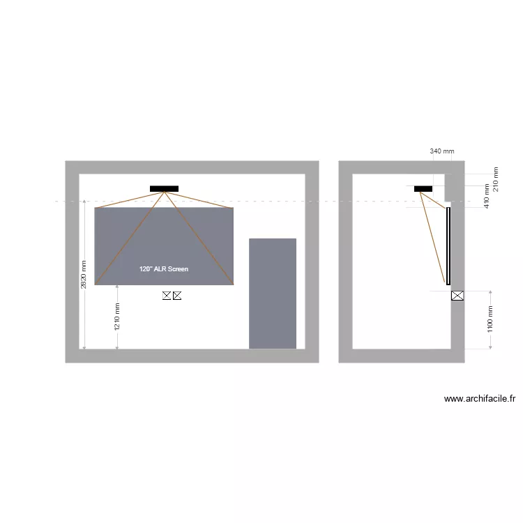 ian project. Plan de 2  et 20 m²