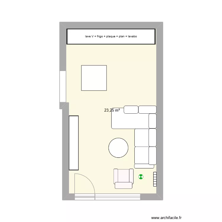 salon. Plan de 1 et 23 m² salon. Plan de 1 et 23 m²