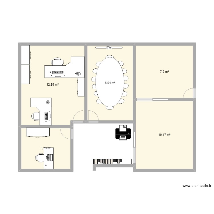 Bur. Chantepie. Plan de 0 pièce et 0 m2