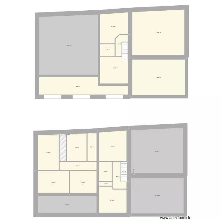 JOLIBERT Chantal - RAMPIEUX. Plan de 24  et 439 m²
