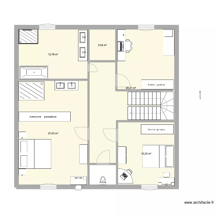 premier plan &eacute;tage. Plan de 