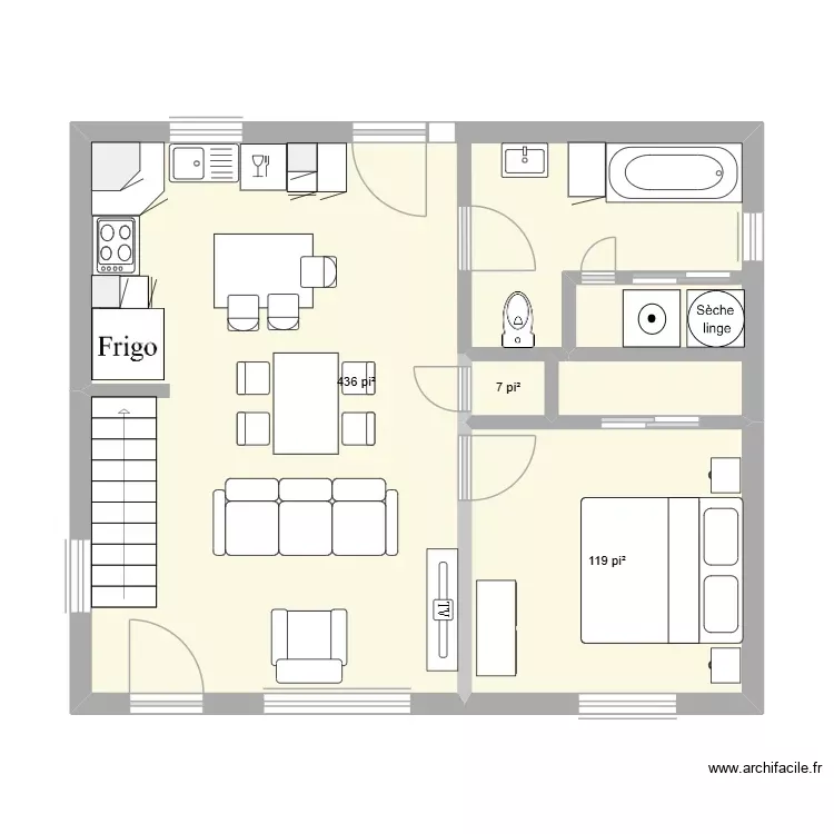 Premier1. Plan de 3 Pièces et 52 m² Premier1. Plan de 3 Pièces et 52 m²