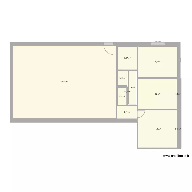 plan2. Plan de 12  et 102 m²