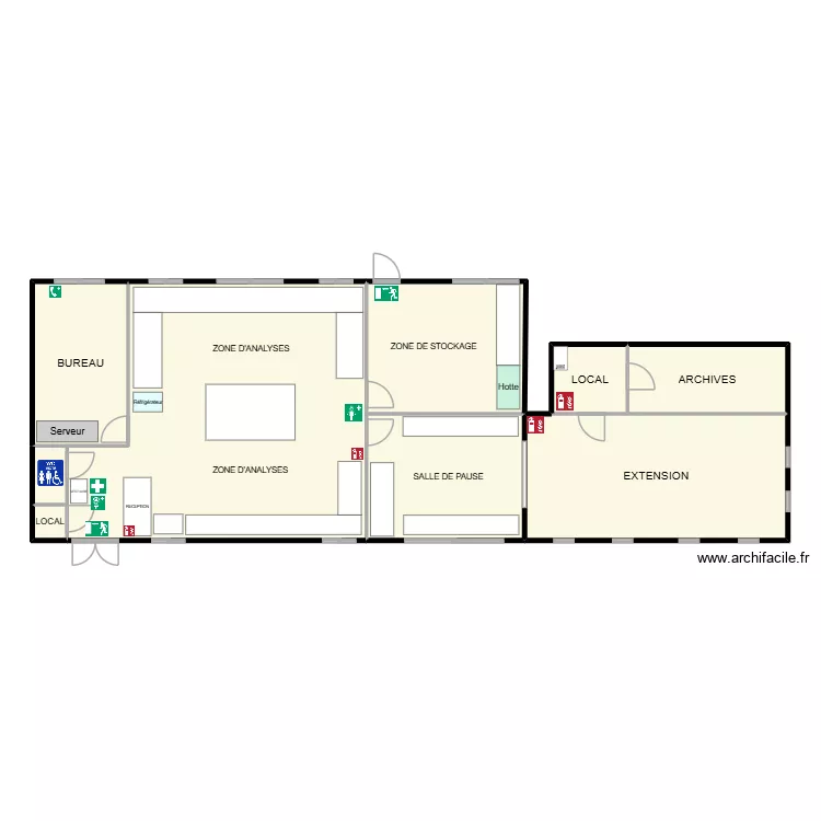 PLAN LABO C.A.V.A. Plan de 9 Pièces et 159 m²