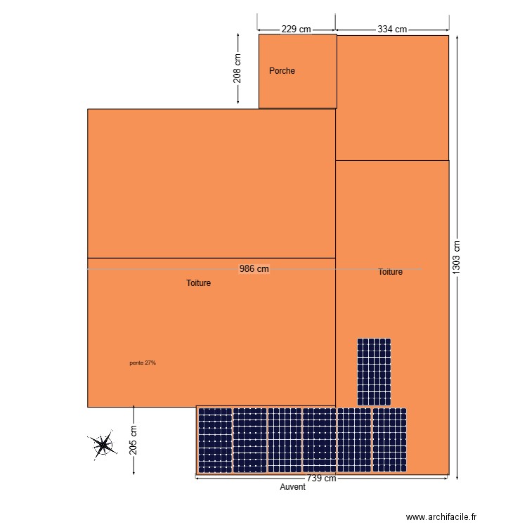 panneaux photovoltaïques colle sur loup v6. Plan de 0 pièce et 0 m2