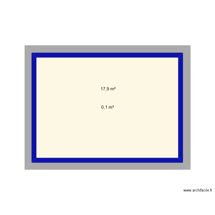 Dépendance. Plan de 2 pièces et 39 m2