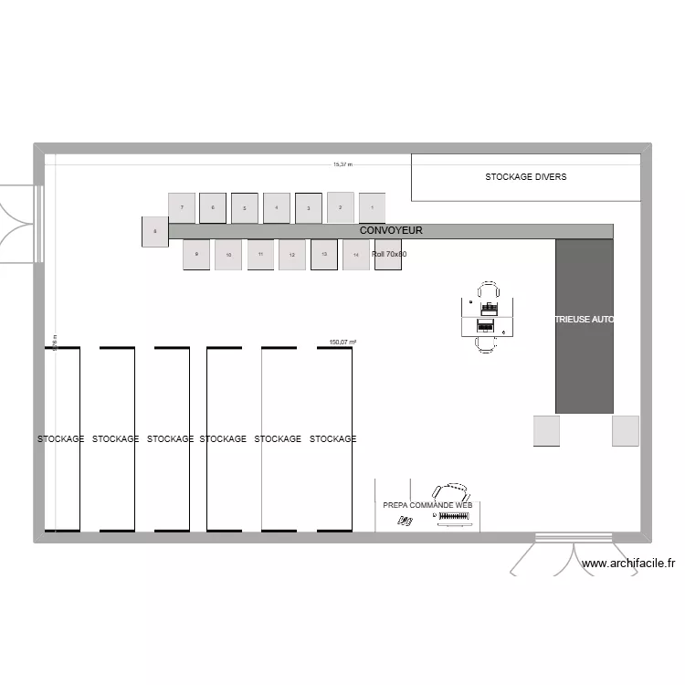 VALOFRIP Ph1.2. Plan de 1  et 150 m²