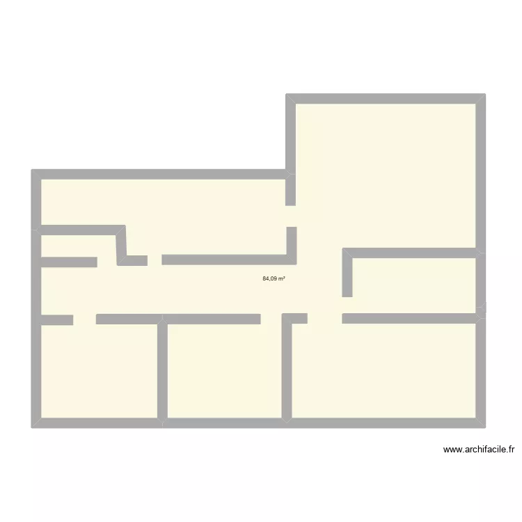 Projet immo. Plan de 1  et 84 m²