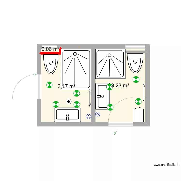 salle de bain alain. Plan de 