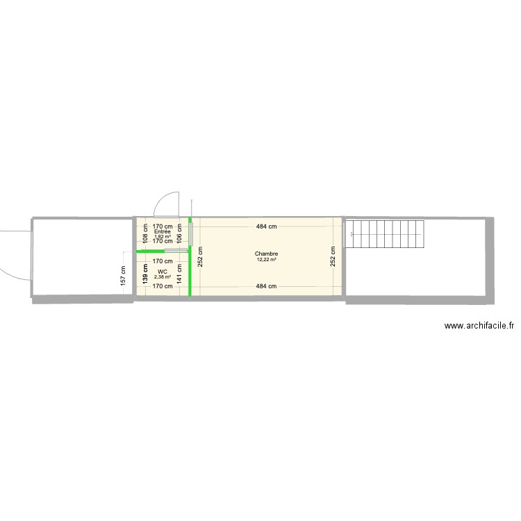 Extension sur ruisseau. Plan de 0 pièce et 0 m2