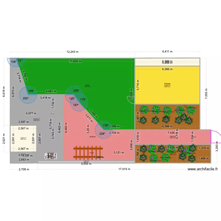 Backyard - 2026 Back Walkway. Plan de 10  et 192 m²