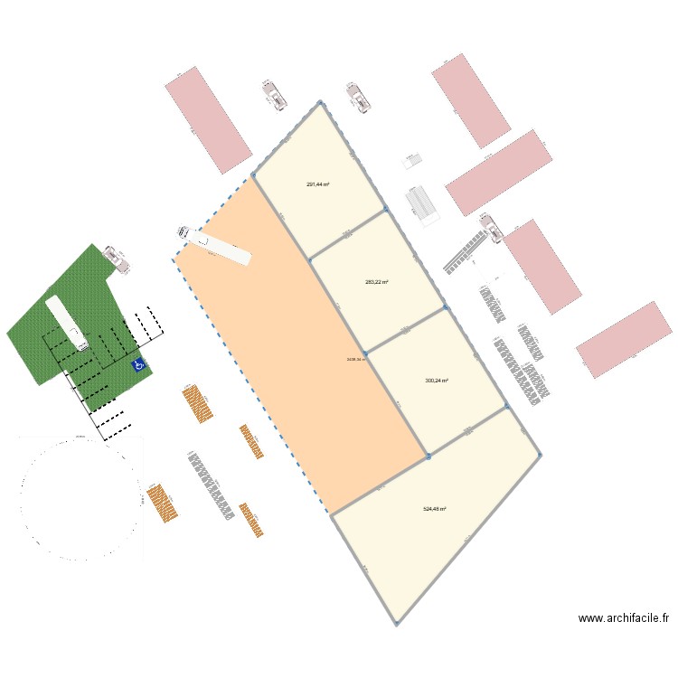 Jouy 3. Plan de 6 pièces et 1768 m2