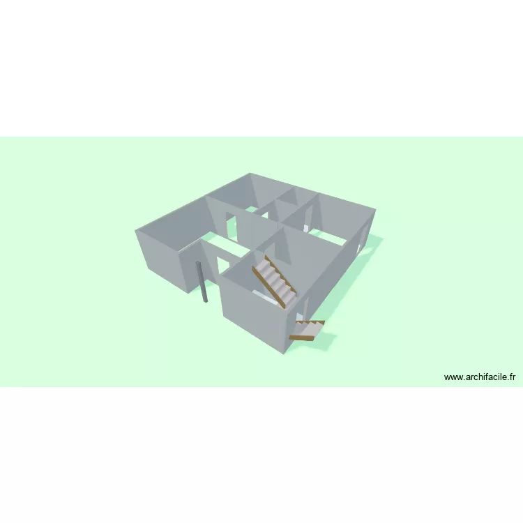 plan3 Escalier partagé derrière. Plan de 3 et 17 m² plan3 Escalier partagé derrière. Plan de 3 et 17 m²