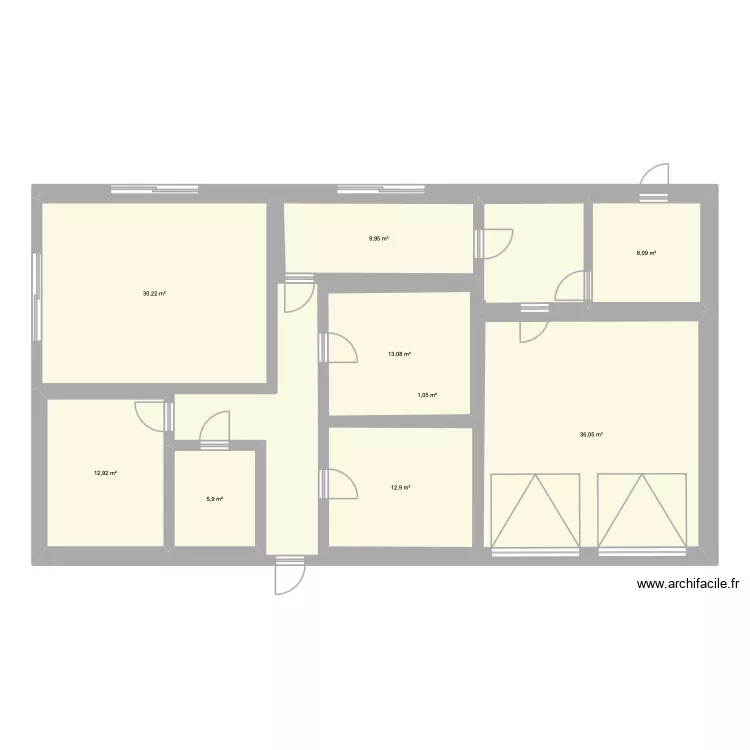 Plan 1. Plan de 9 Pièces et 272 m² Plan 1. Plan de 9 Pièces et 272 m²