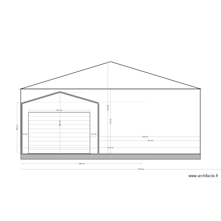 coupe. Plan de 0 pièce et 0 m2