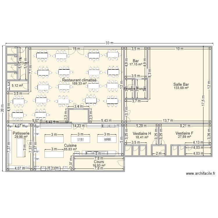 Hôtel Diamarek: nouveau resto 2. Plan de 24 pièces et 572 m2
