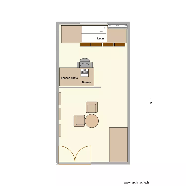 Local Clarté Création. Plan de 1 et 18 m² Local Clarté Création. Plan de 1 et 18 m²