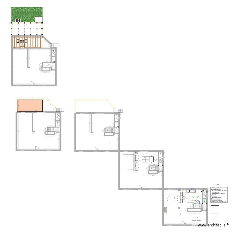 cuisine sandy. Plan de 22 pièces et 463 m2