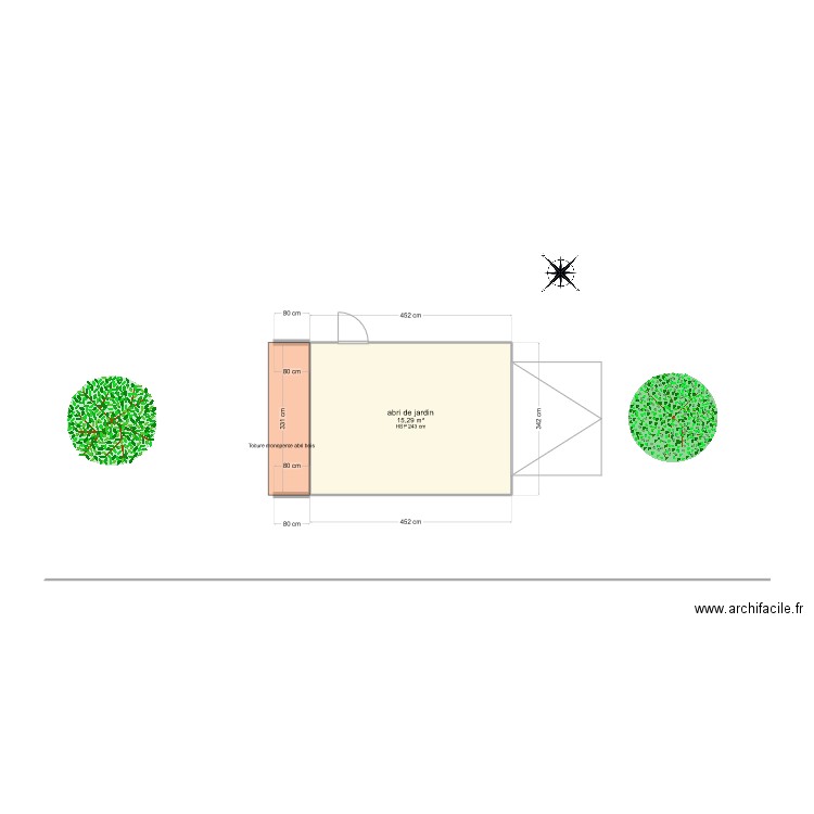 abri jardin. Plan de 0 pièce et 0 m2