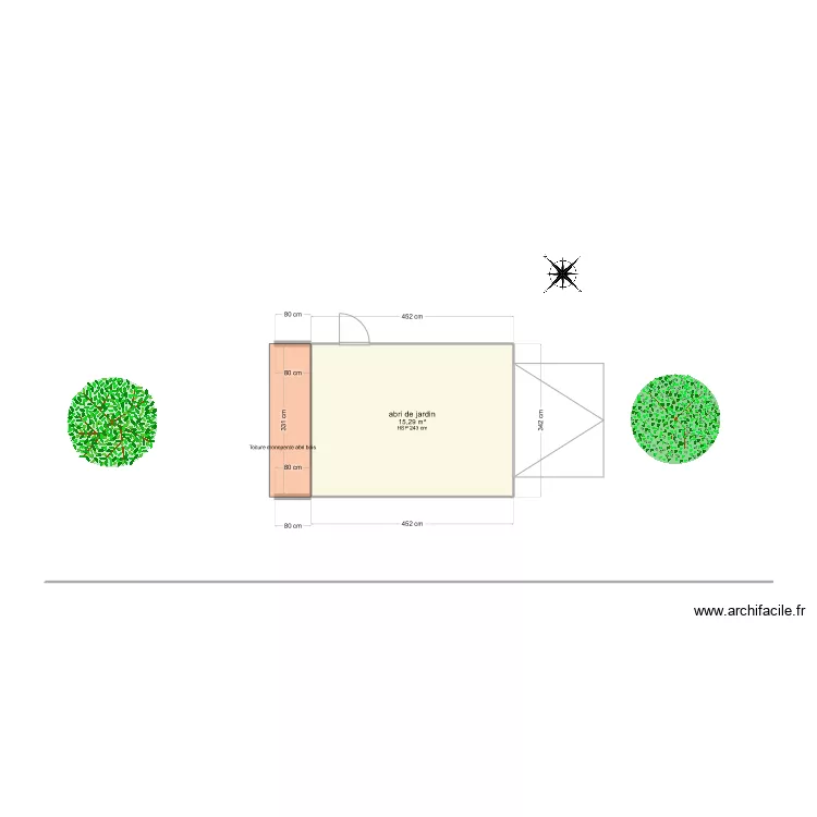 abri jardin. Plan de 