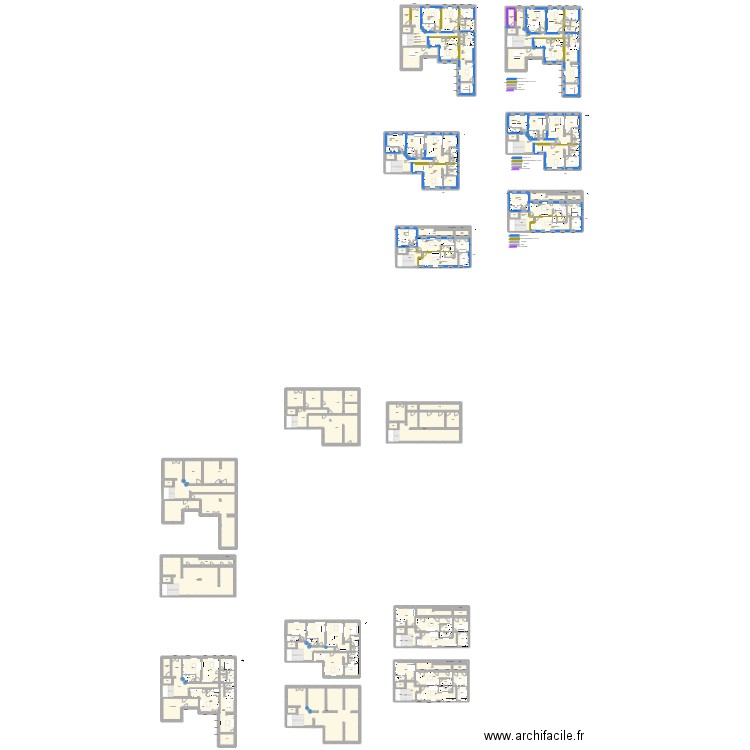 BEAUMONT ARCHI FACIL. Plan de 185 pièces et 3124 m2