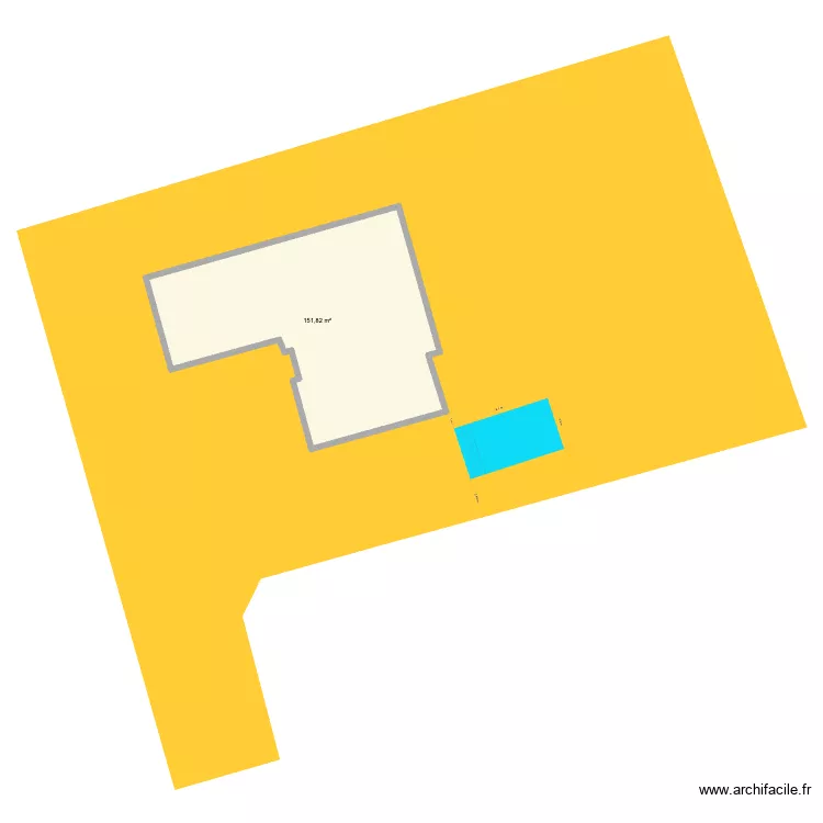 DELOS. Plan de 1  et 152 m²