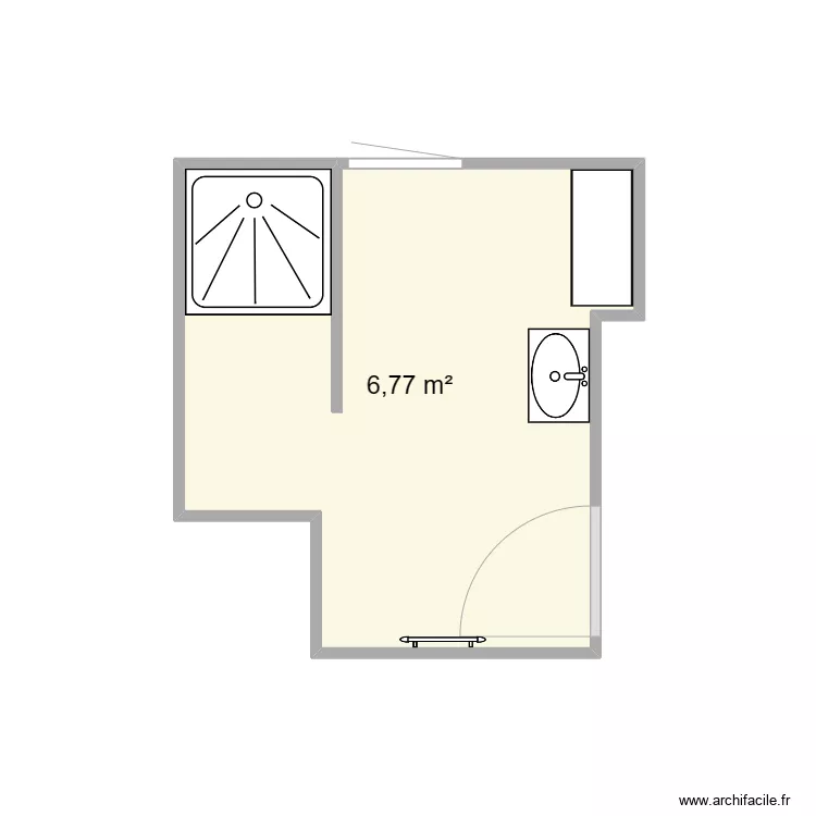 salle de bain. Plan de 