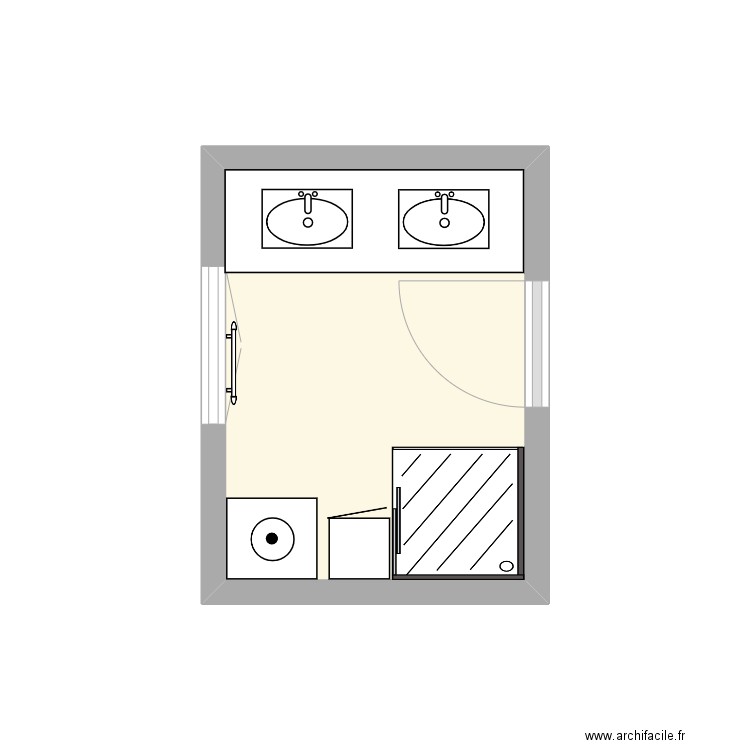 PERRET. Plan de 1 pièce et 5 m2